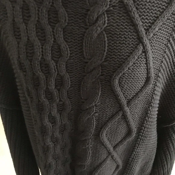 Free People Dream Cable Crew Sweater in Black NWT Small - Picture 12 of 14